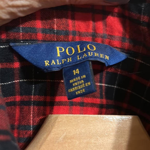 Ralph Lauren Black and Red Flannel Plaid Dress - Picture 5 of 5